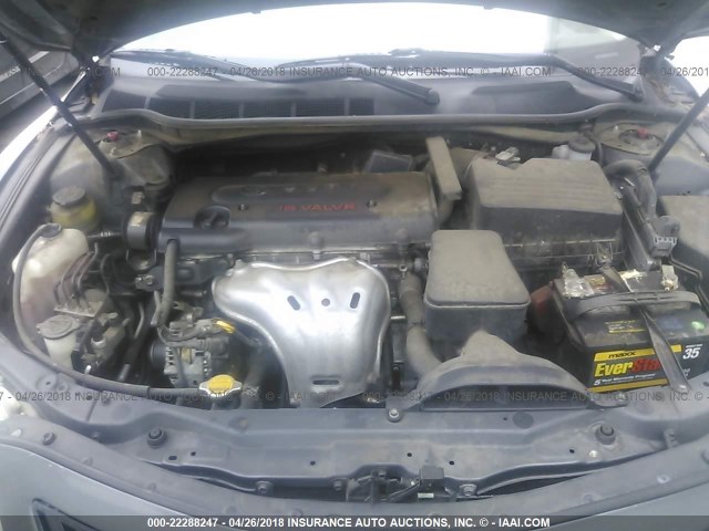 4T1BE46K27U715208 - 2007 TOYOTA CAMRY NEW GENERATION CE/LE/XLE/SE GRAY photo 10