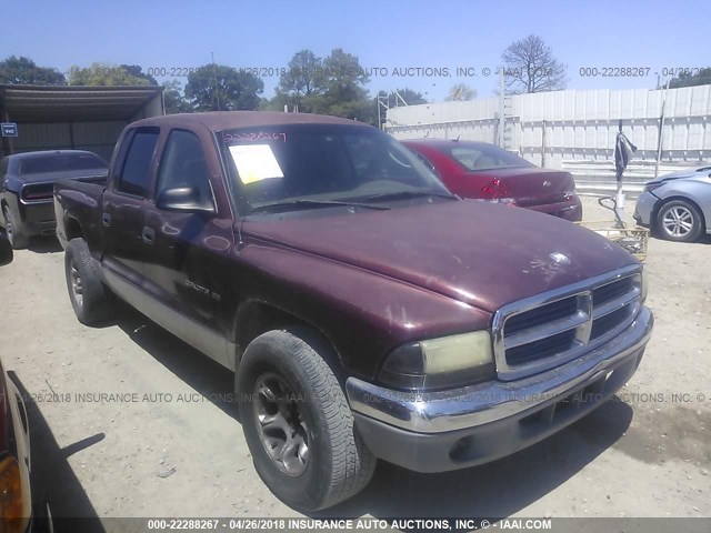 1B7HL2AN51S292038 - 2001 DODGE DAKOTA QUAD MAROON photo 1