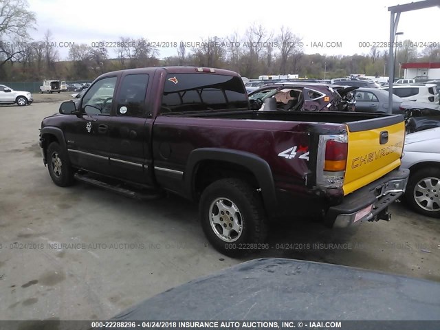 1GCEK19T51E158888 - 2001 CHEVROLET SILVERADO K1500 MAROON photo 3