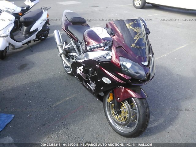 JKAZX2F102A002191 - 2002 KAWASAKI ZX900 F1 ZX-9R BURGUNDY photo 1