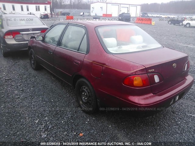 2T1BR12E7XC144609 - 1999 TOYOTA COROLLA VE/CE/LE RED photo 3