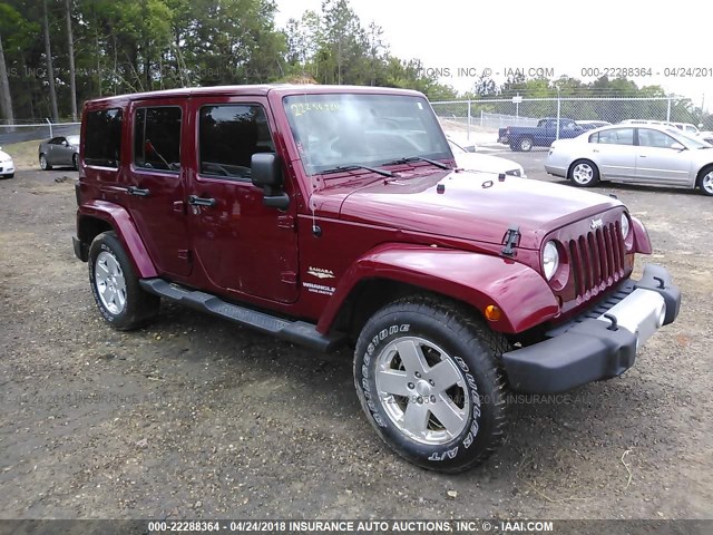 1J4BA5H13BL561255 - 2011 JEEP WRANGLER UNLIMITE SAHARA MAROON photo 1