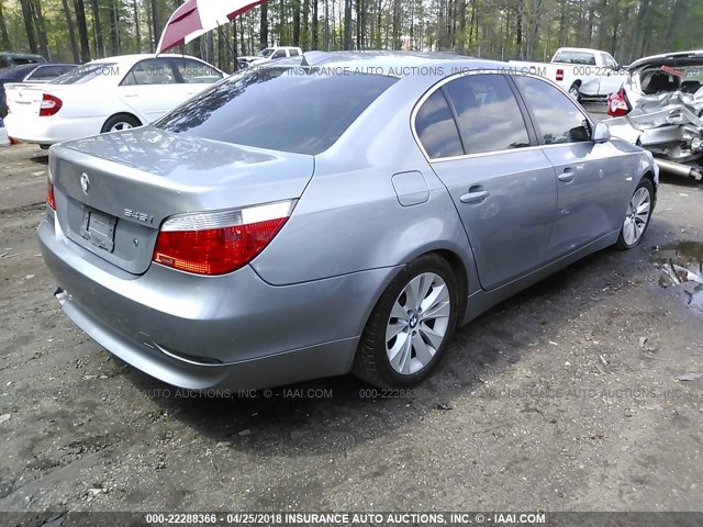 WBANB33534B107236 - 2004 BMW 545 I GRAY photo 4