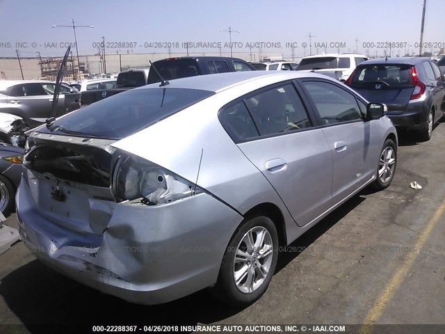 JHMZE2H79AS010780 - 2010 HONDA INSIGHT EX SILVER photo 4