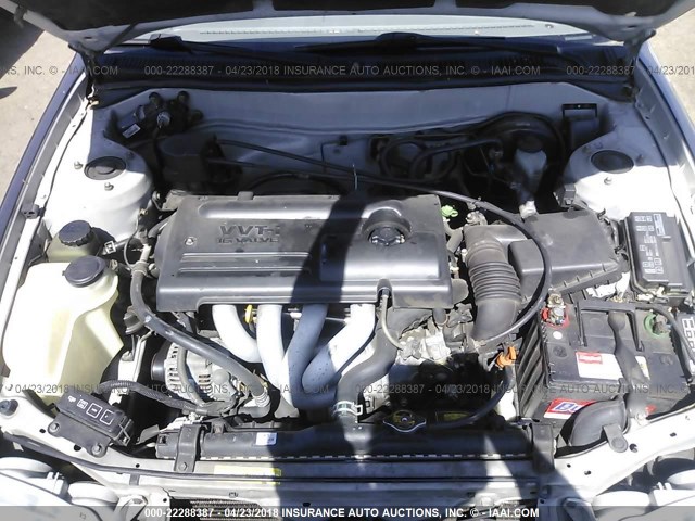 1NXBR12E61Z561807 - 2001 TOYOTA COROLLA CE/LE/S SILVER photo 10