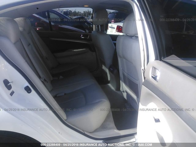 JN1CV6AP7FM501520 - 2015 INFINITI Q40 WHITE photo 8