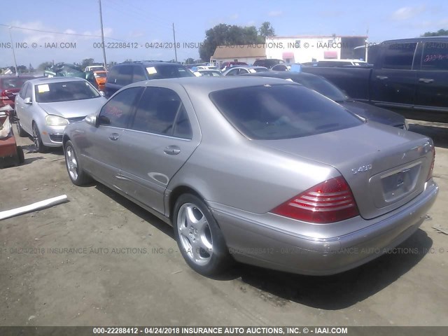 WDBNG70J74A413485 - 2004 MERCEDES-BENZ S 430 SILVER photo 3