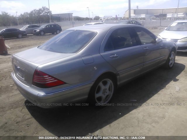 WDBNG70J74A413485 - 2004 MERCEDES-BENZ S 430 SILVER photo 4