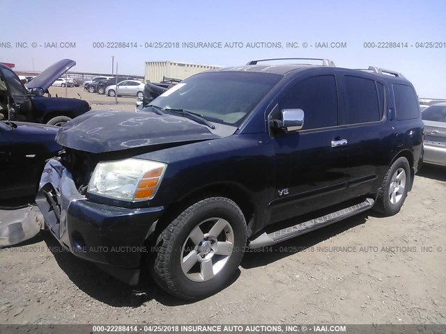 5N1AA08A97N704382 - 2007 NISSAN ARMADA SE/LE Dark Blue photo 2