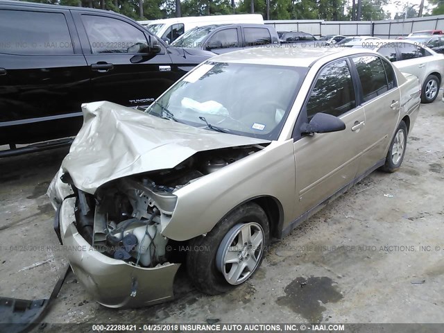 1G1ZS51F26F122438 - 2006 CHEVROLET MALIBU LS GOLD photo 2
