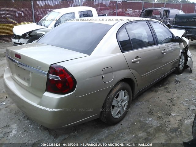 1G1ZS51F26F122438 - 2006 CHEVROLET MALIBU LS GOLD photo 4