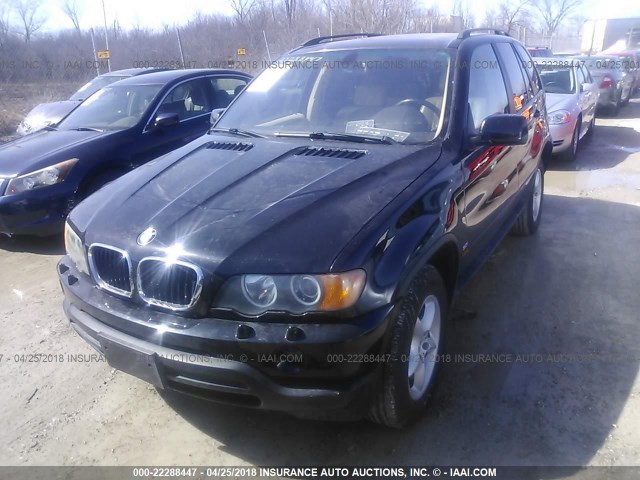 WBAFA53581LM71760 - 2001 BMW X5 3.0I BLACK photo 2