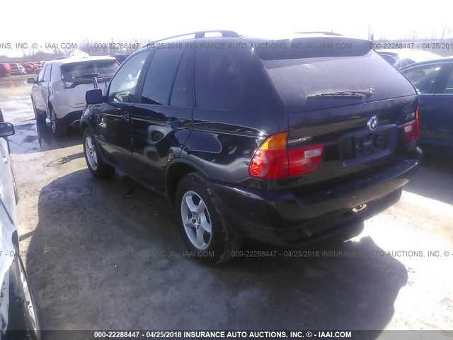WBAFA53581LM71760 - 2001 BMW X5 3.0I BLACK photo 3