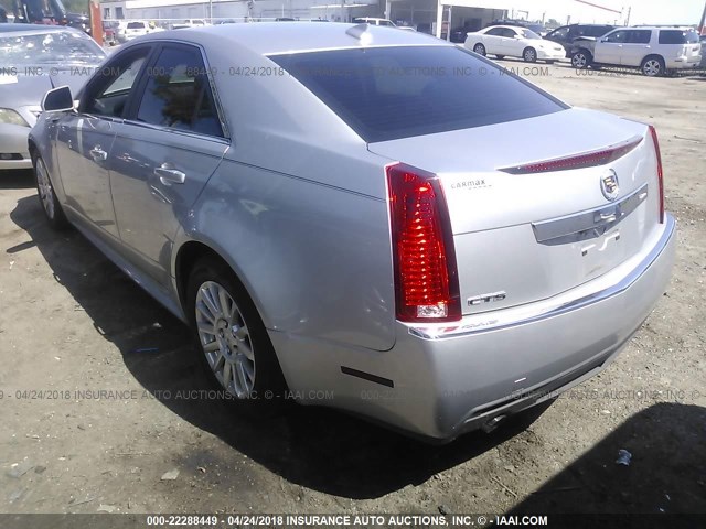 1G6DE5E55C0152190 - 2012 CADILLAC CTS LUXURY COLLECTION SILVER photo 3