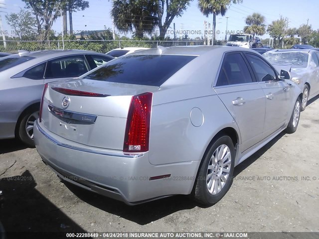 1G6DE5E55C0152190 - 2012 CADILLAC CTS LUXURY COLLECTION SILVER photo 4