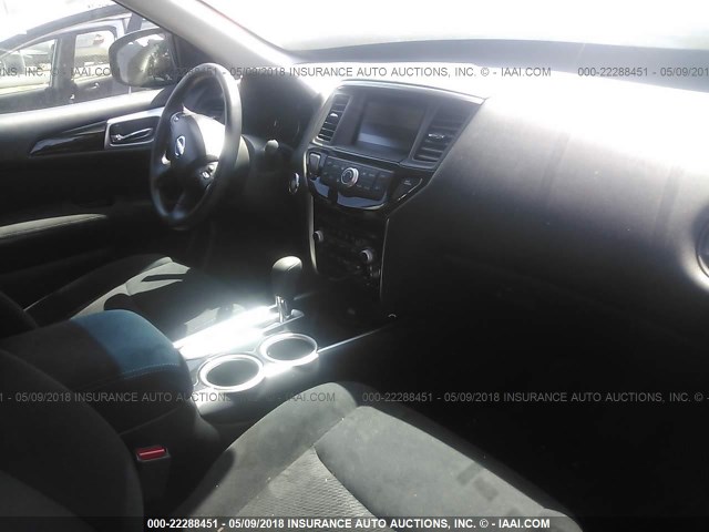 5N1AR2MN8FC668563 - 2015 NISSAN PATHFINDER S/SV/SL/PLATINUM BLUE photo 5