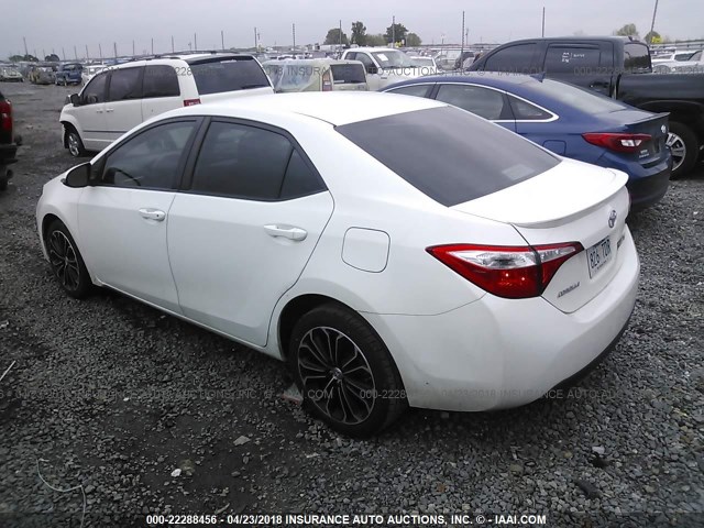 5YFBURHE1EP012866 - 2014 TOYOTA COROLLA L/LE/LE PLS/PRM/S/S PLS WHITE photo 3