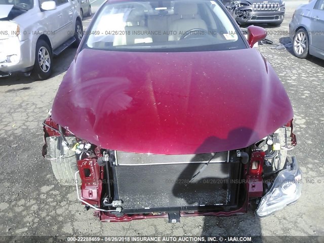 JTHKD5BH0C2114536 - 2012 LEXUS CT 200 RED photo 6