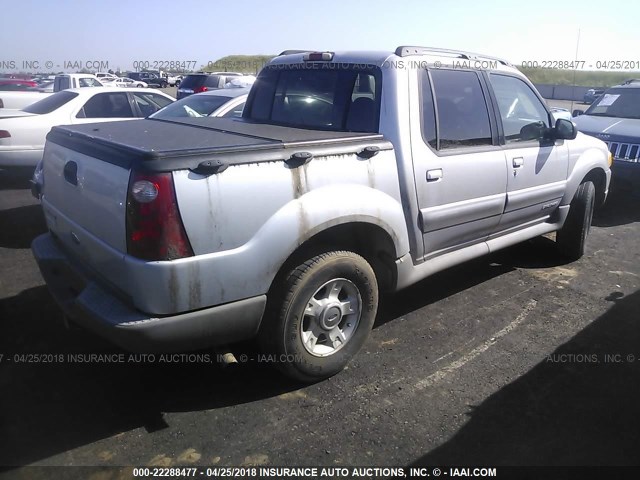 1FMZU67E21UC04241 - 2001 FORD EXPLORER SPORT TR  SILVER photo 4