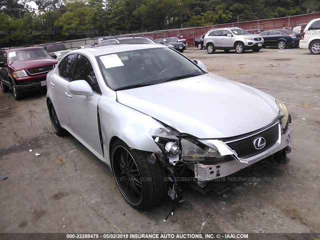 JTHBK262272030444 - 2007 LEXUS IS 250 WHITE photo 1