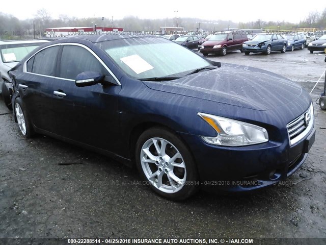 1N4AA5AP7DC843259 - 2013 NISSAN MAXIMA S/SV BLUE photo 1