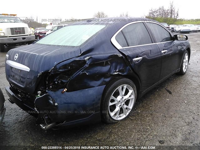 1N4AA5AP7DC843259 - 2013 NISSAN MAXIMA S/SV BLUE photo 4