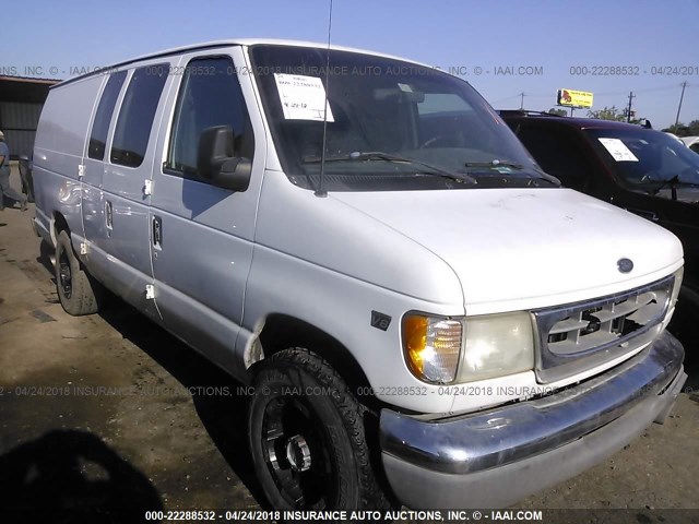 1FTSS34F11HA95044 - 2001 FORD ECONOLINE E350 SUPER DUTY VAN WHITE photo 1