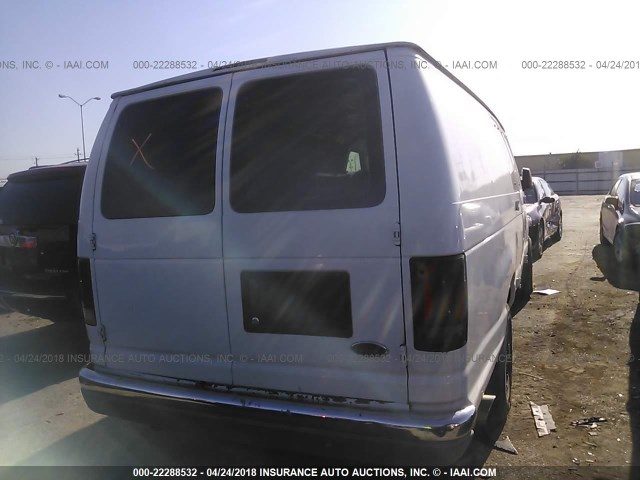 1FTSS34F11HA95044 - 2001 FORD ECONOLINE E350 SUPER DUTY VAN WHITE photo 4