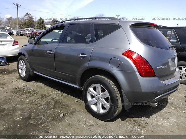 JN8AZ08W47W661562 - 2007 NISSAN MURANO SL/SE/S GRAY photo 3