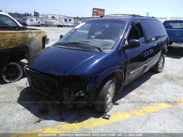 2C4GP54LX4R619356 - 2004 CHRYSLER TOWN & COUNTRY TOURING BLUE photo 2