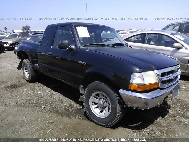 1FTYR14X5XPA85361 - 1999 FORD RANGER SUPER CAB BLACK photo 1