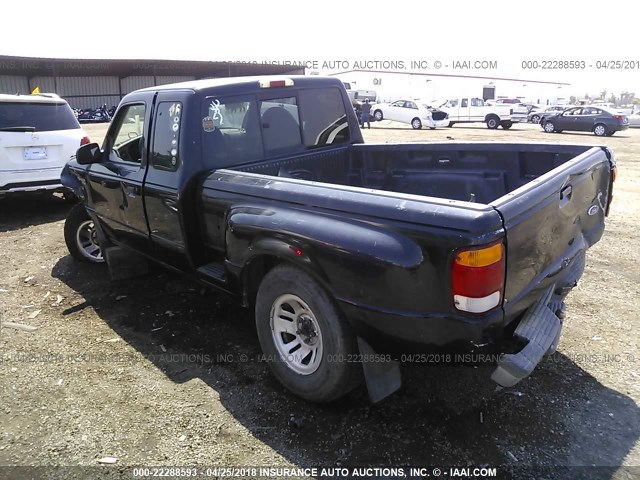 1FTYR14X5XPA85361 - 1999 FORD RANGER SUPER CAB BLACK photo 3