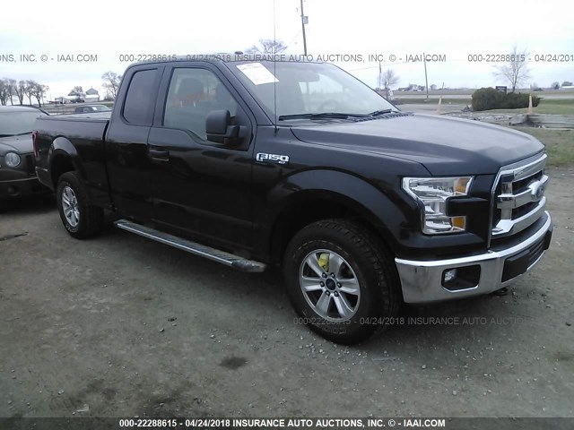 1FTEX1E87FFB35116 - 2015 FORD F150 SUPER CAB BLACK photo 1