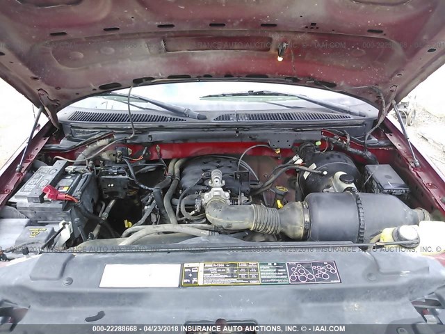 2FTRX17234CA66508 - 2004 FORD F-150 HERITAGE CLASSIC MAROON photo 10