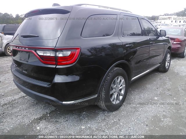 1C4RDHAG5HC917547 - 2017 DODGE DURANGO SXT BLACK photo 4