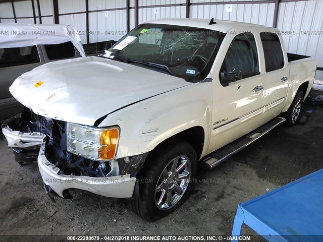 3GTP2XE25CG249700 - 2012 GMC SIERRA K1500 DENALI WHITE photo 2