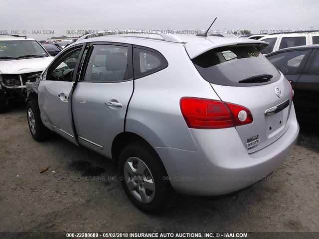 JN8AS5MT7FW654097 - 2015 NISSAN ROGUE SELECT S SILVER photo 3