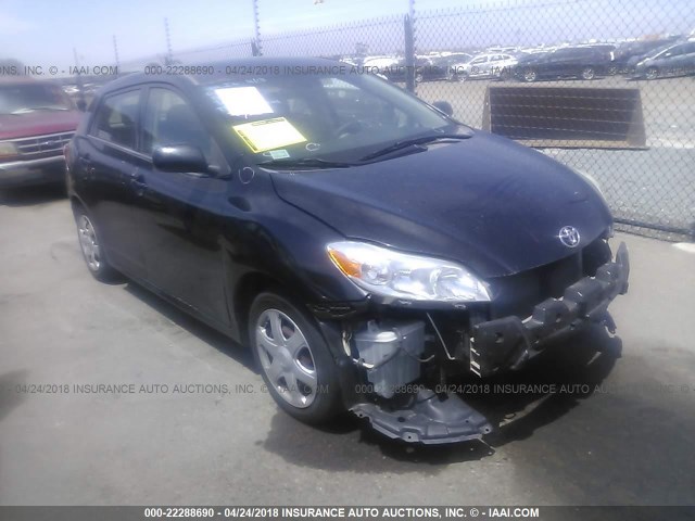 2T1KU40E49C138711 - 2009 TOYOTA COROLLA MATRIX  BLACK photo 1