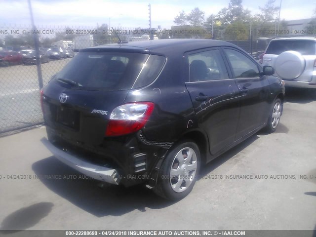 2T1KU40E49C138711 - 2009 TOYOTA COROLLA MATRIX  BLACK photo 4