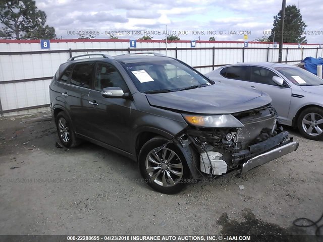 5XYKW4A29BG135358 - 2011 KIA SORENTO SX GRAY photo 1