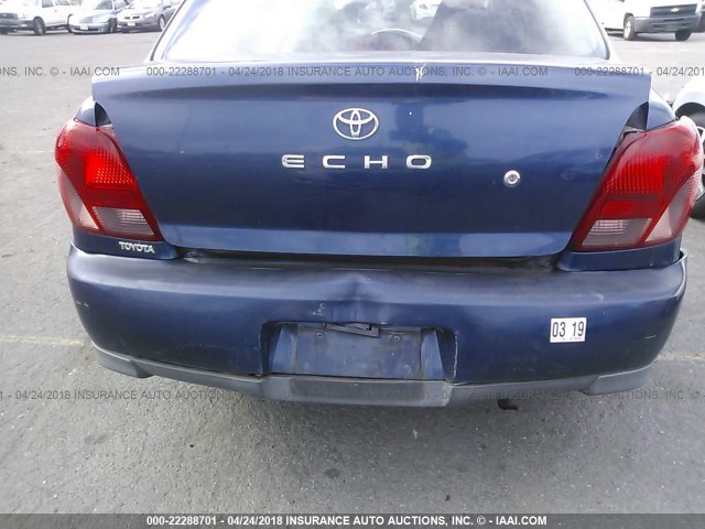 JTDBT123020229892 - 2002 TOYOTA ECHO Dark Blue photo 6