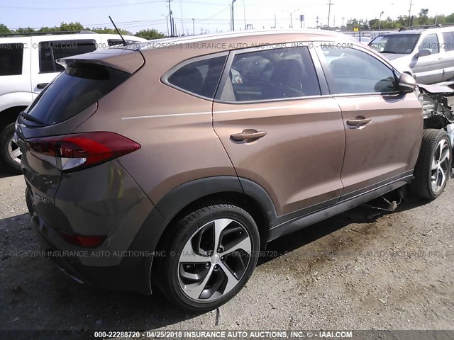 KM8J33A28GU076173 - 2016 HYUNDAI TUCSON LIMITED/SPORT AND ECO/SE BROWN photo 4