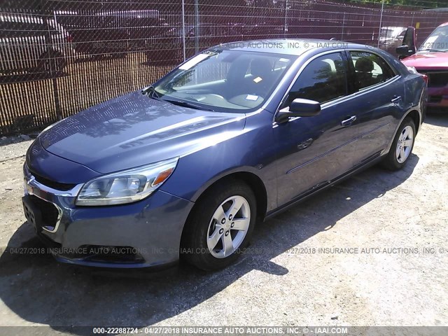1G11B5SLXEF223436 - 2014 CHEVROLET MALIBU LS BLUE photo 2