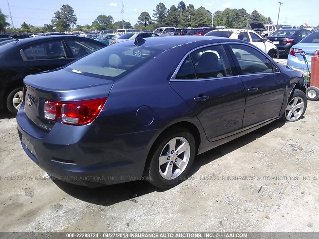 1G11B5SLXEF223436 - 2014 CHEVROLET MALIBU LS BLUE photo 4