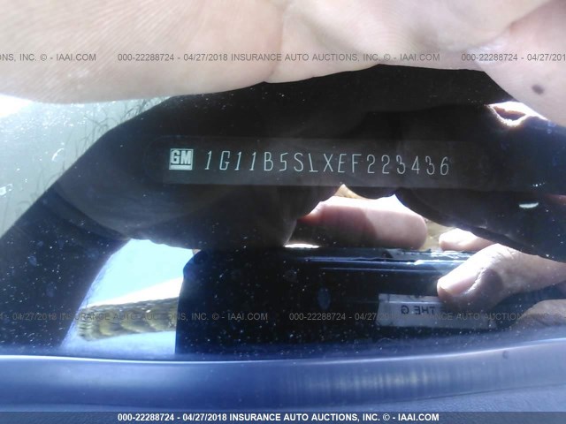 1G11B5SLXEF223436 - 2014 CHEVROLET MALIBU LS BLUE photo 9