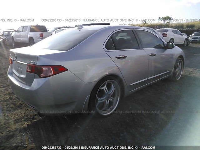 JH4CU2F60CC001448 - 2012 ACURA TSX TECH SILVER photo 4