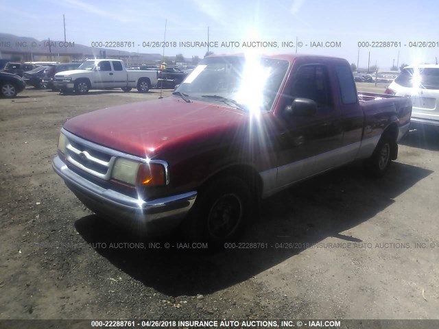 1FTCR14XXVPB27899 - 1997 FORD RANGER SUPER CAB RED photo 2