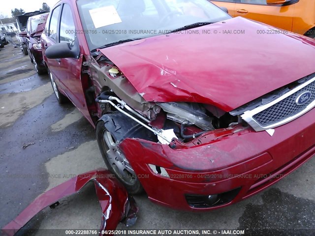 1FAFP34N37W311478 - 2007 FORD FOCUS ZX4/S/SE/SES RED photo 6
