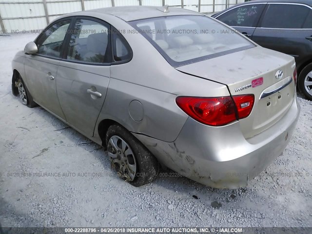 KMHDU4AD2AU939722 - 2010 HYUNDAI ELANTRA BLUE/GLS/SE TAN photo 3