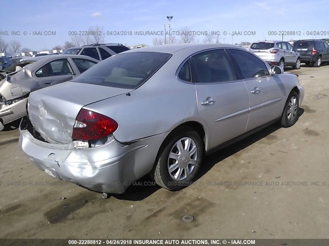 2G4WC532151295113 - 2005 BUICK LACROSSE CX SILVER photo 4